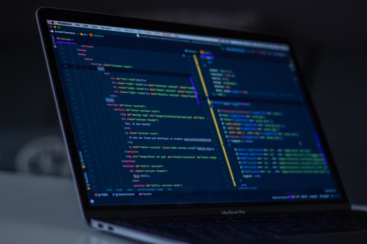Web application development with code on screen